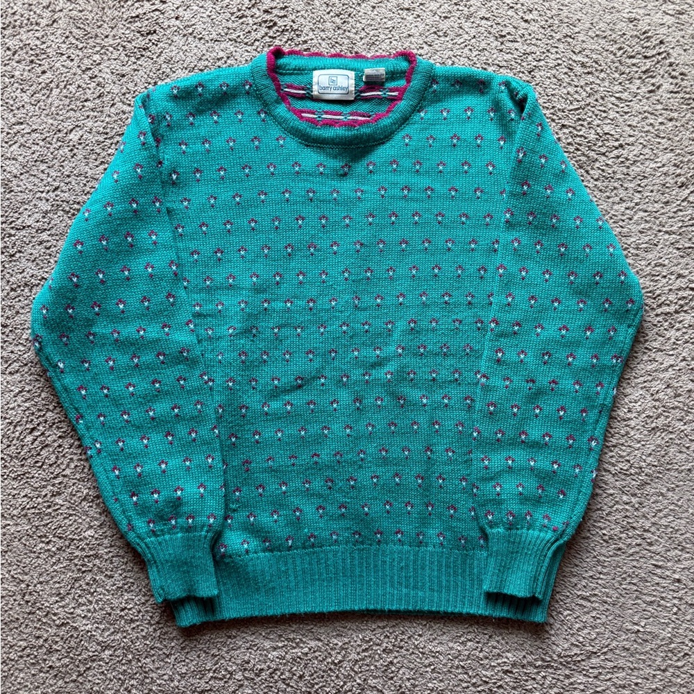 Vintage 1980’s Barry Ashley Floral Sweater Size Women’s Large